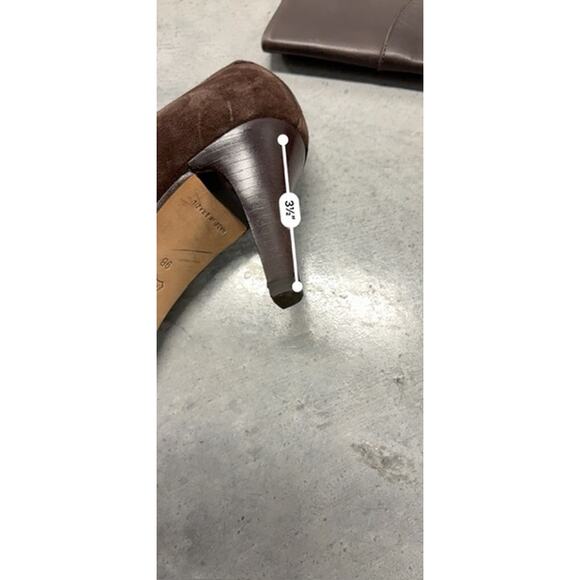 Vintage Brown Suede Lace-Up Heels Women’s 9B - Picture 7 of 7